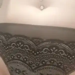 Tanga de encaje negro con 3 días de uso